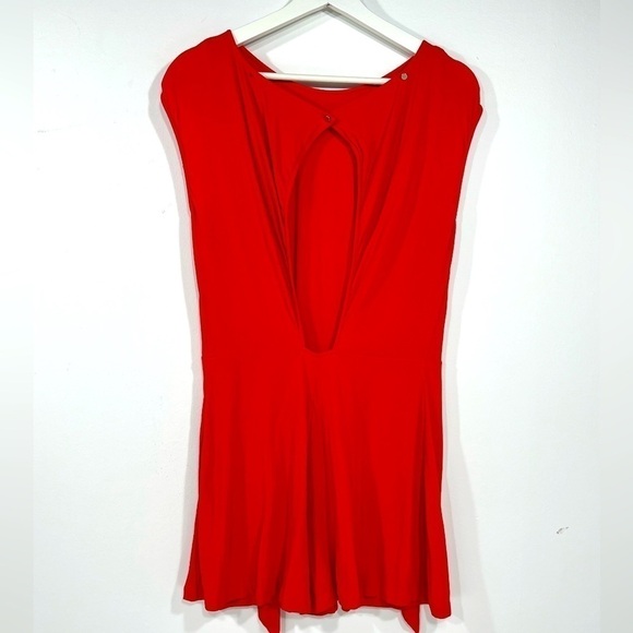 Zara basic open back romper red size S - Picture 3 of 10